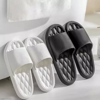 Летние мягкие домашние тапочки Eva для дома, нескользящие женские тапочки 35 белый