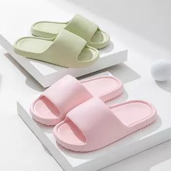 Летние мягкие парные домашние легкие удобные тапочки 36 белый