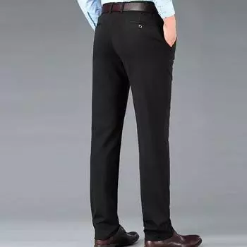 Летние мужские брюки из ледяного шелка, дышащие ультратонкие высококачественные деловые эластичные драпированные повседневные брюки 29 светло-серый