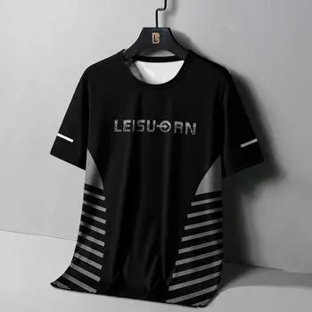 Летние мужские футболки для бега с 3D принтом, большие топы с короткими рукавами, высокоэластичная футболка для фитнеса для мужчин, быстросохнущие спортивные футболки S