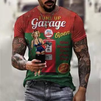 Летние мужские футболки с 3D принтом и винтажным узором, модные повседневные комплекты с короткими рукавами и шортами с круглым вырезом, уличный спортивный костюм большого размера S