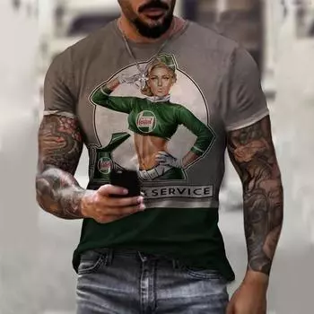 Летние мужские футболки с 3D принтом и винтажным узором, модные повседневные комплекты с короткими рукавами и шортами с круглым вырезом, уличный спортивный костюм большого размера S