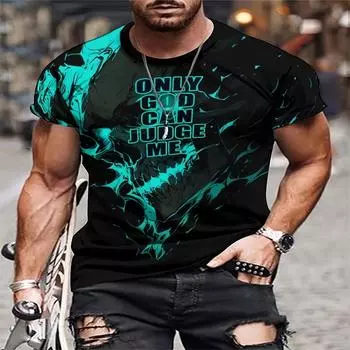 Летние мужские футболки с 3D принтом, модная повседневная спортивная одежда с круглым вырезом и короткими рукавами в стиле Харадзюку, крутая уличная одежда в стиле хип-хоп, топы большого размера XL