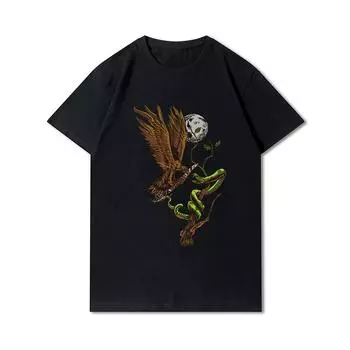 Летние мужские футболки с графическим рисунком, мужские футболки в стиле Харадзюку, винтажные футболки с короткими рукавами, черные рубашки унисекс большого размера S
