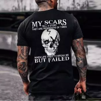 Летние мужские футболки с трендовым рисунком черепа, повседневная модная футболка с круглым вырезом, повседневные топы с короткими рукавами, уличная модная одежда S