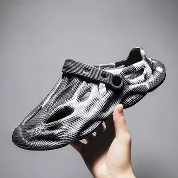 Летние мужские и женские тапочки на камуфляжной платформе, уличные сабо, пляжные сандалии, мужские мягкие домашние шлепанцы из ЭВА, домашние шлепанцы для влюбленных 37