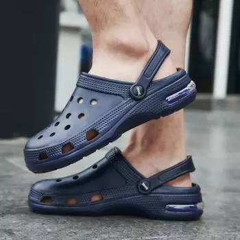 Летние мужские классические закрытые сабо больших размеров, мужские шлепанцы, садовая обувь, пляжные тапочки 39 бежевый