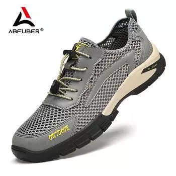 Летние мужские кроссовки для активного отдыха, дышащая повседневная обувь, мужские мокасины, противоскользящая сетчатая мужская обувь, водонепроницаемая для ходьбы, Zapatos 38 чёрный