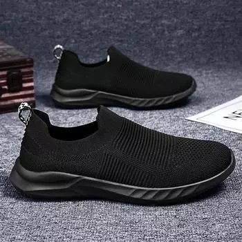 Летние мужские кроссовки для бега, дышащая спортивная обувь, женская повседневная теннисная обувь, большие размеры, сетчатые мужские модные мокасины, прогулочная обувь 36 черный белый