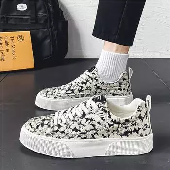 Летние мужские кроссовки Дышащая парусиновая обувь для мужчин Туфли на толстой подошве для мужчин Универсальная спортивная обувь Увеличивающие рост Повседневные кроссовки 39 белый