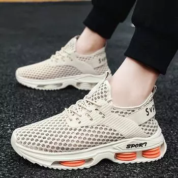 Летние мужские кроссовки, дышащая повседневная обувь высокого качества, уличная нескользящая мужская спортивная обувь, легкая модная обувь для тенниса 39 белый