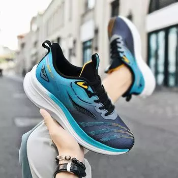 Летние мужские кроссовки сетчатые дышащие новые универсальные кроссовки высокого качества с углеродной пластиной, амортизирующие повседневные спортивные кроссовки для мужчин 39 светло-зеленый