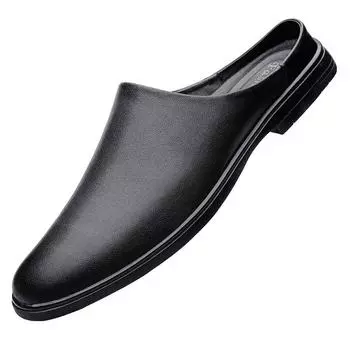 Летние мужские лоферы на плоской подошве, противоскользящие, с мягкой подошвой, легкие, дышащие мужские тапочки, обувь для прогулок в парке, массажные стельки 36