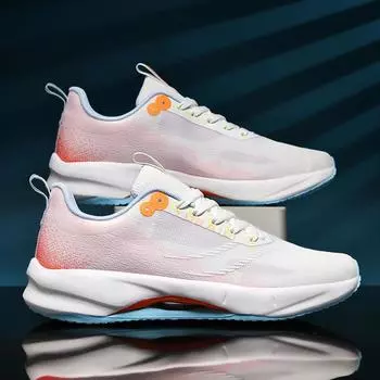 Летние мужские модные дышащие кроссовки для студентов, модные туфли на шнуровке на платформе, повседневные кроссовки с низким верхом 36 серый