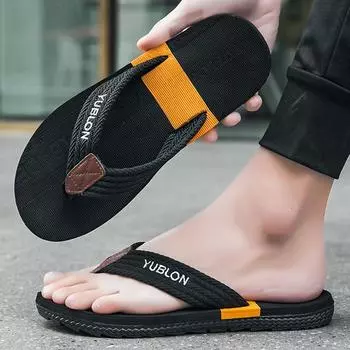 Летние мужские модные повседневные дышащие тапочки, сандалии, пляжная обувь, тапочки с рисунком «елочка» 40 зелёный