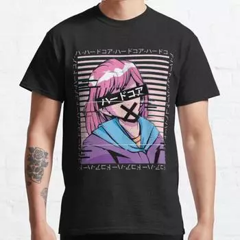 Летние мужские модные повседневные рубашки с короткими рукавами Kawaii Glitch Черные футболки Футболки больших размеров S синий