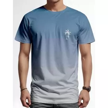 Летние мужские модные свободные повседневные футболки с коротким рукавом с принтом, мужские топы S