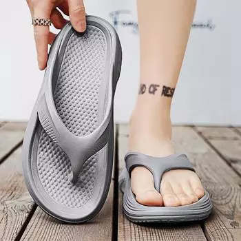 Летние мужские модные тапочки из ЭВА. Мужские спортивные сандалии из ЭВА. 40/41 чёрный