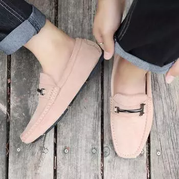 Летние мужские мокасины слипоны для вождения повседневные пенни-лоферы мужские мокасины из натуральной кожи замши мужские лоферы на плоской подошве большие размеры 38-47 38