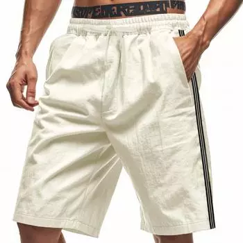 Летние мужские пляжные повседневные однотонные шорты с несколькими карманами Стильные мужские пляжные шорты для отдыха S чёрный