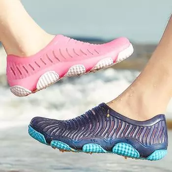 Летние мужские пляжные сандалии на мягкой подошве с резиновой подошвой, женские садовые сандалии конфетного цвета 36 розовый