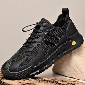 Летние мужские пляжные сандалии, противоударные походные туфли для походов на открытом воздухе, удобные дышащие мужские туфли на толстой подошве 39 серый