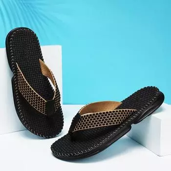 Летние мужские пляжные сандалии, женские повседневные тапочки, дышащие садовые сандалии, нескользящая обувь цвета морской волны, сабо, парная обувь для воды на платформе 39 чёрный