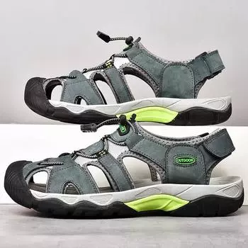 Летние мужские пляжные уличные сандалии Мужские сандалии в римском стиле 38 коричневый