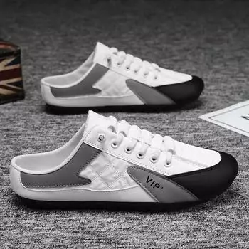 Летние мужские полутапочки, модная мужская повседневная обувь на плоской подошве, обувь с поддержкой на мягкой подошве, мужские кроссовки Zapatos De Hombre 39