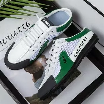 Летние мужские полутапочки, модная новая повседневная обувь, легкие прогулочные туфли на плоской подошве для мужчин, нескользящие кроссовки, горячая распродажа, мужская обувь Zapatos Hombre 39 зелёный