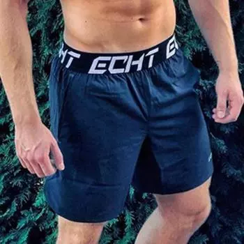 Летние мужские повседневные брюки для фитнеса с пятью точками, мужские спортивные шорты для тренировок, бега, быстросохнущие мужские шорты M чёрный