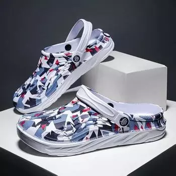 Летние мужские сандалии 2024 года, мужская обувь, роскошные мужские тапочки, сандалии на плоской подошве, мужские сандалии, мужские тапочки, пляжная обувь Crox Style 39