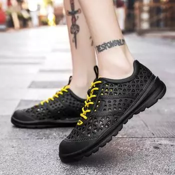 Летние мужские сандалии для активного отдыха, сланцы, дырки, садовая обувь, мужские повседневные пляжные сандалии, нескользящие кроссовки, дышащая обувь 40