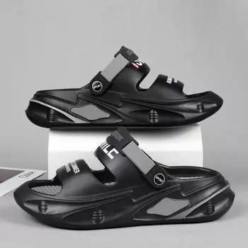 Летние мужские сандалии для отдыха на открытом воздухе, тапочки, пляжные удобные сабо, мягкие шлепанцы, мужская повседневная обувь, садовая обувь, мужские и женские пляжные сандалии 36-37