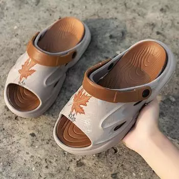 Летние мужские сандалии для спальни Eva Casual Shoes Platform Soft Antislip Sandals для мужчин Outdoor Beach Mans Flip-flop Explosive Style 39-40 чёрный