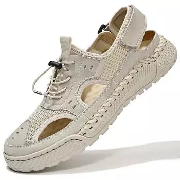 Летние мужские сандалии дышащая повседневная обувь для мужчин пляжные сандалии 38 песочный