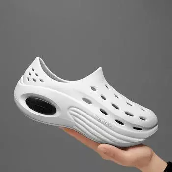 Летние мужские сандалии EVA Clogs Platform Outdoor Garden Shoes Non Slip Slide мягкие тапочки для пар 36-37 чёрный