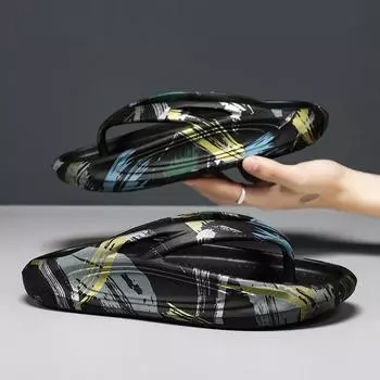 Летние мужские сандалии Eva, спортивная обувь для мужчин, шлепанцы с толстой подошвой, дышащая нескользящая повседневная мужская обувь, основной толчок 38-39 чёрный