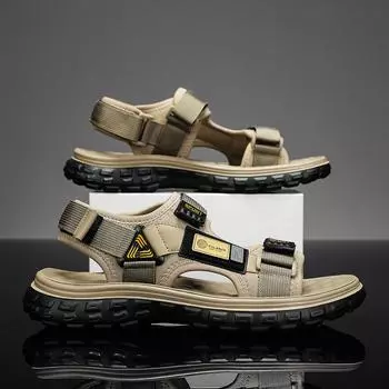 Летние мужские сандалии из натуральной кожи, мужская повседневная обувь, уличные мужские кожаные сандалии для мужчин, пляжная обувь, римская мужская обувь 39