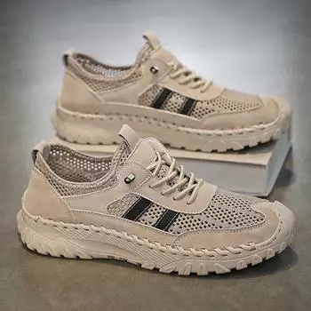 Летние мужские сандалии из натуральной кожи, мужская повседневная обувь, уличные мужские кожаные сандалии для мужчин, пляжная обувь, римская мужская обувь 38