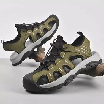 Летние мужские сандалии из натуральной кожи, мужская повседневная обувь, уличные мужские кожаные сандалии для мужчин, пляжная обувь, римская мужская обувь 38