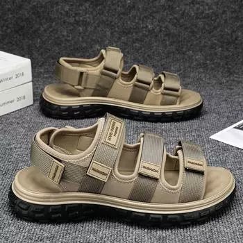 Летние мужские сандалии из натуральной кожи, мужская повседневная обувь, уличные мужские кожаные сандалии для мужчин, пляжная обувь, римская мужская обувь 39