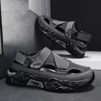 Летние мужские сандалии из натуральной кожи, мужская повседневная обувь, уличные мужские кожаные сандалии для мужчин, пляжная обувь, римская мужская обувь 39