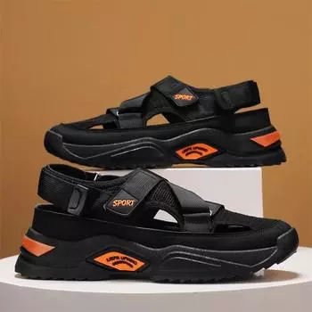 Летние мужские сандалии из натуральной кожи, мужская повседневная обувь, уличные мужские кожаные сандалии для мужчин, пляжная обувь, римская мужская обувь 39