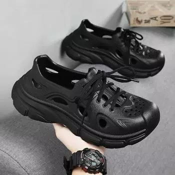 Летние мужские сандалии, легкие мужские тапочки из ЭВА, модные мужские сабо, садовая обувь, повседневная пляжная обувь, кроссовки для ходьбы 40