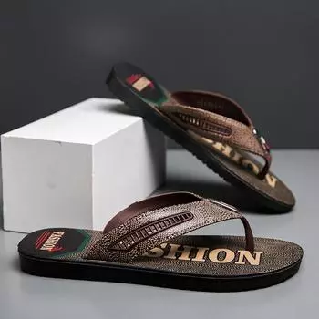 Летние мужские сандалии, летняя обувь для отдыха, мужская пляжная обувь, удобная мужская обувь, уличные мужские римские сандалии, шлепанцы, шлепанцы, шлепанцы 44 коричневый