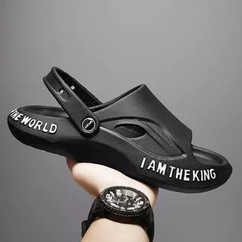 Летние мужские сандалии, модные тапочки, сабо, женские и мужские шлепанцы, повседневная мужская садовая обувь, повседневные пляжные сандалии унисекс из ЭВА 36