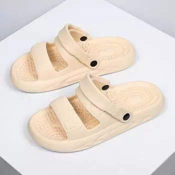 Летние мужские сандалии повседневные нескользящие простые модные универсальные тапочки для мужчин модные пляжные мужские сандалии 40 серый