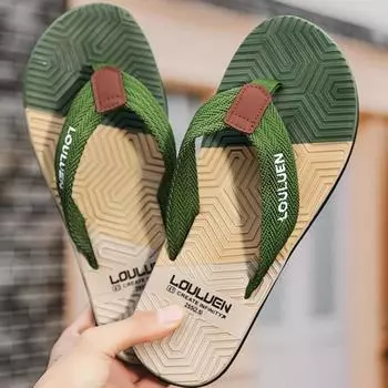 Летние мужские сандалии, шлепанцы, нескользящие износостойкие мужские тапочки 39 чёрный