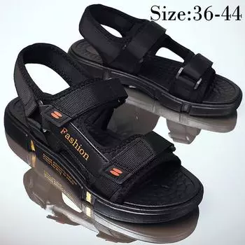 Летние мужские сандалии, Спортивные сандалии, Тапочки, Мужская мода, Мужские тапочки 39 чёрный/синий